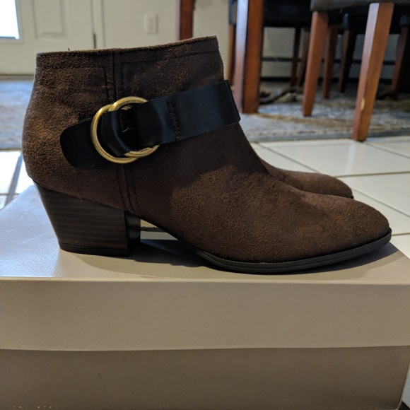 Franco Sarto Shoes - Brown Leather Women's Ankle Boots